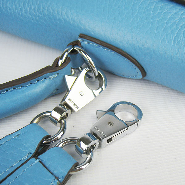 High Quality Hermes Kelly 35CM Togo Leather Bag Light Blue 6308 - Click Image to Close